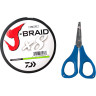 Шнур DAIWA J-Braid Grand X8E-W/SC 135м 0,06мм Island Blue + ножницы 40002624